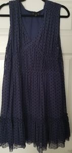 NWT Juicy Couture Navy Polk a Dot Dress
